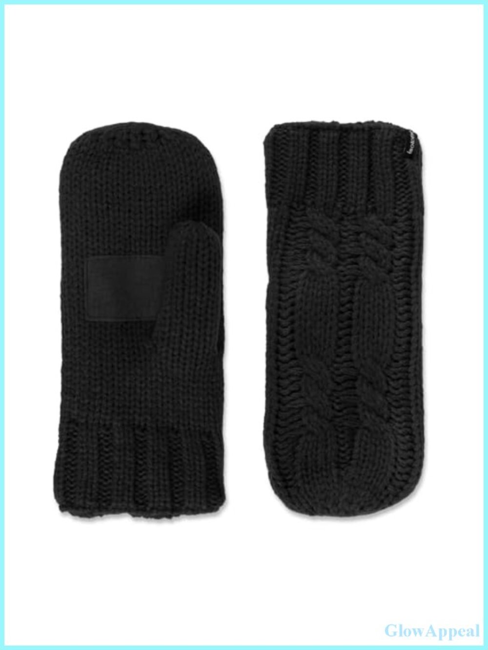 Women's Chunky Cable Knit Mittens with SmarTouch and Fleece Lining